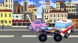 Мультики для детей про строительные машинки - Кран, Экскаватор и Грузовик. Мультфильмы Для Детей