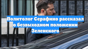 Политолог Серафино рассказал о безвыходном положении Зеленского