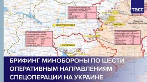 Брифинг Минобороны по шести оперативным направлениям спецоперации на Украине