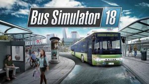 Я в игре BusSimulator18 везу пассажиров на автобусе