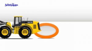 Мультики про машинки. Погрузчик. Автокран. Грузовичок. Учим геометрические фигуры.