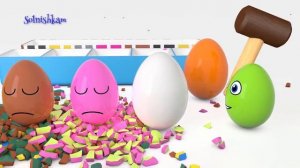 Яйца с сюрпризом и молоток Учим цвета Surprise eggs 2 Развивающий мультик для детей.