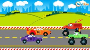 Грузовик, Гоночная Машина и Монстр Трак в Мультфильмах для детей - Мультики про Машинки