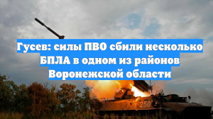 Гусев: силы ПВО сбили несколько БПЛА в одном из районов Воронежской области