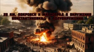 Новости СВО Сегодня-20 км. Покровск и Мирноград в окружении. Константиновка – в полуокружении