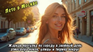 Лето в Москве - Жаркая прогулка по городу в знойный день: атмосфера покоя, улицы и тишина вокруг