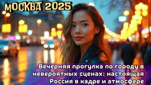 Москва 2025 — вечерняя прогулка по городу в невероятных сценах: настоящая Россия в кадре и атмосфере