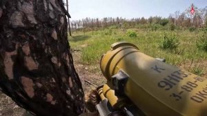 Боевая работа расчета ПТРК «Метис»