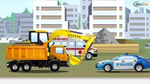 Скорая Помощь и Полицейская машина Мультфильмы про МАШИНКИ Развивающие видео для детей