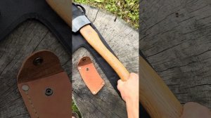 Кованый трёхслойный топор Плотник с бойком из супер стали 10ХНФ