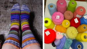 ЗАЧЕМ ВЯЗАТЬ ОДИНАКОВЫЕ НОСКИ 😄?!!! #ЛюдмилаЛогинова