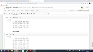 Датафреймы pandas. Удаление строк