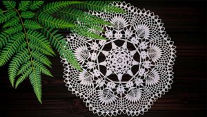 Салфетка "Папоротник". Часть 2