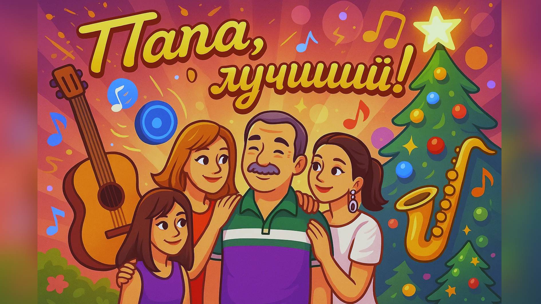 Папа Витя (С Днём Рождения) / Поздравление от дочек / video клип