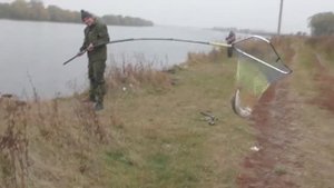 На высоких окских берегах нужен длинный подсачек.