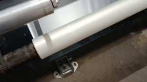 Продольная резка рулона пленки 75 мкн 2 ручья