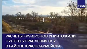 Расчеты FPV-дронов уничтожили пункты управления ВСУ в районе Красноармейска