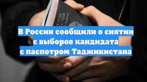 В России сообщили о снятии с выборов кандидата с паспотром Таджикистана