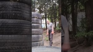 Удары руками по покрышкам: моём выполнении