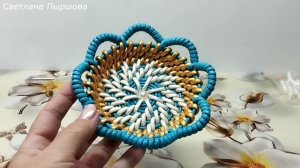 Обзор тарелочки под чашечку корневым плетением