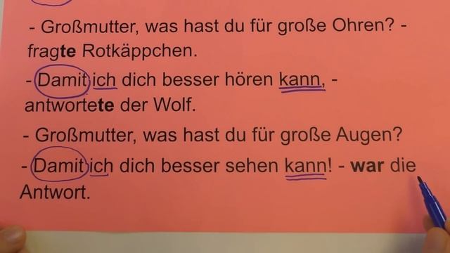 Rotkäppchen - Красная Шапочка читаем по-немецки + грамматика смотреть онлайн