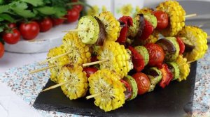 Универсальный овощной гарнир. ШАШЛЫК ИЗ КУКУРУЗЫ И ОВОЩЕЙ
