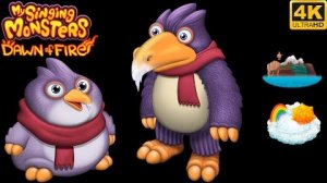 Пингван - Юный/Взрослый Все Песни и Анимации (My Singing Monsters Dawn Of Fire)