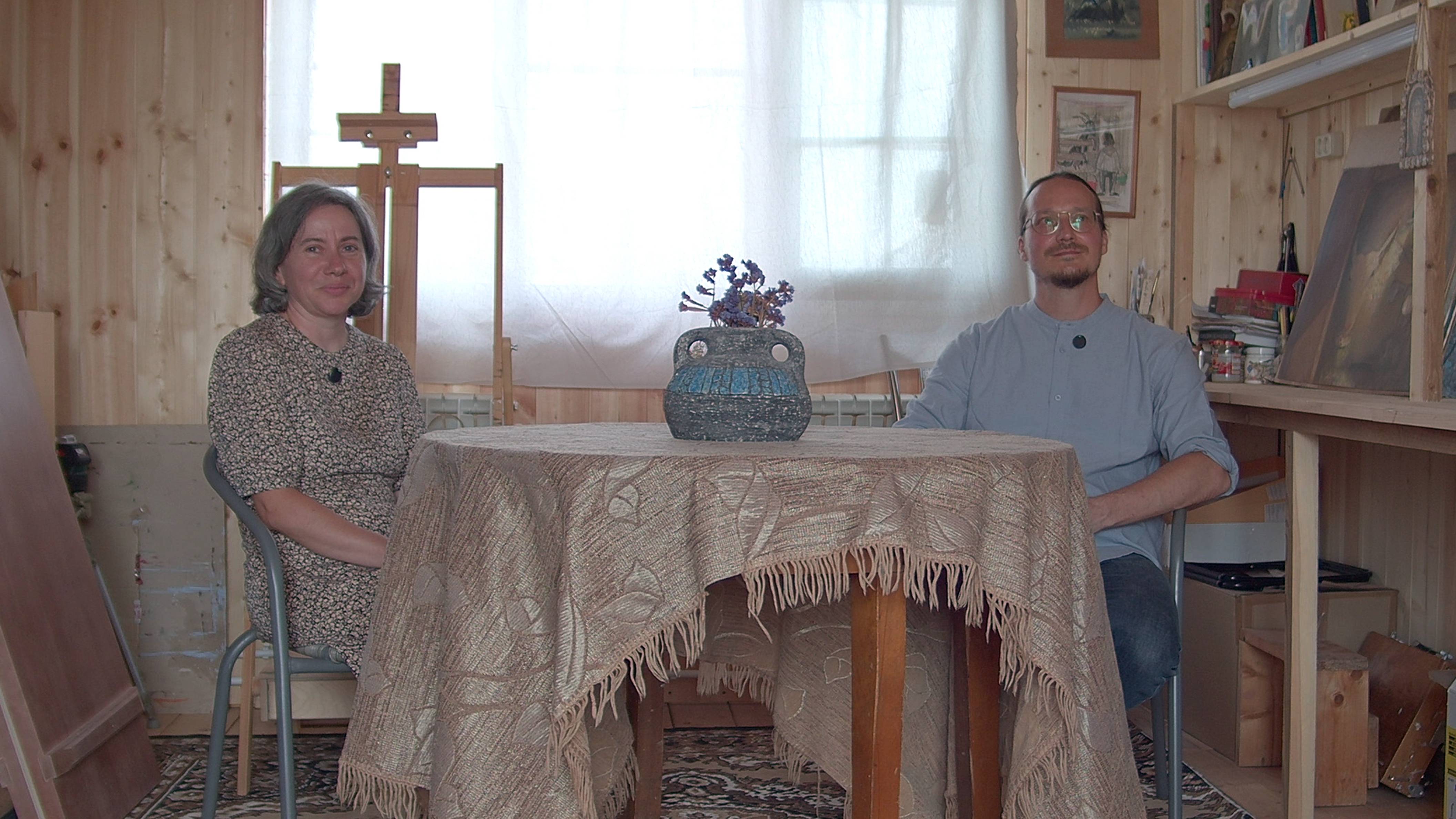 В мастерской художников Виктора и Татьяны Александровых смотреть онлайн