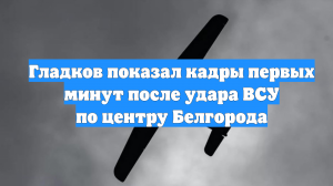 Гладков показал кадры первых минут после удара ВСУ по центру Белгорода