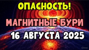 ОСТОРОЖНО! МАГНИТНЫЕ БУРИ 16 АВГУСТА 2025! Что будет с К-индексом и как это повлияет на здоровье?