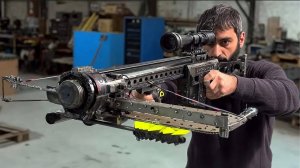 УДИВИТЕЛЬНЫЙ самодельный самозарядный арбалет | Полный процесс сборки от @mwigmedia