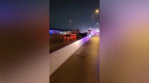 Мощный замес на трассе. ДТП в США