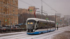 Поездка на трамвае 71-931М Витязь МОСКВА по маршруту №39 (м.Чистые пруды - м.Университет) 19.03.2025