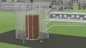 Защитная сетка упрочненная с антипиреном и антистатиком