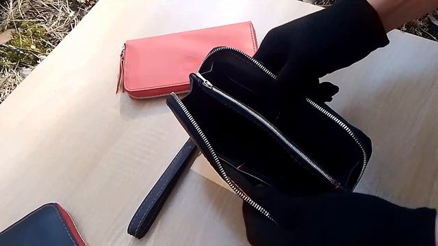 кожаный клатч
