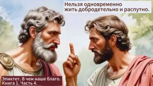 Нельзя одновременно жить добродетельно и распутно. Эпиктет. В чем наше благо. Книга 1. Часть 5.