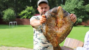 Показываю как вкусно приготовить целого карпа на 5кг в казане