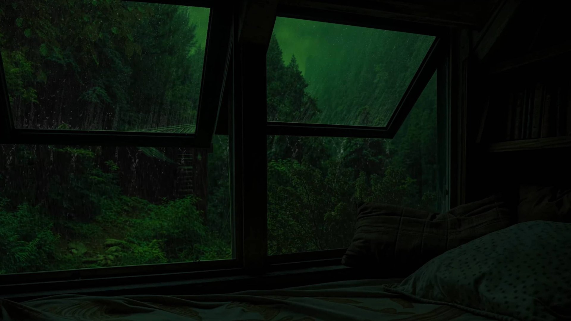 Ночной Дождь в Окне для Сна и Релакса | Фоновый Шум Дождя смотреть онлайн