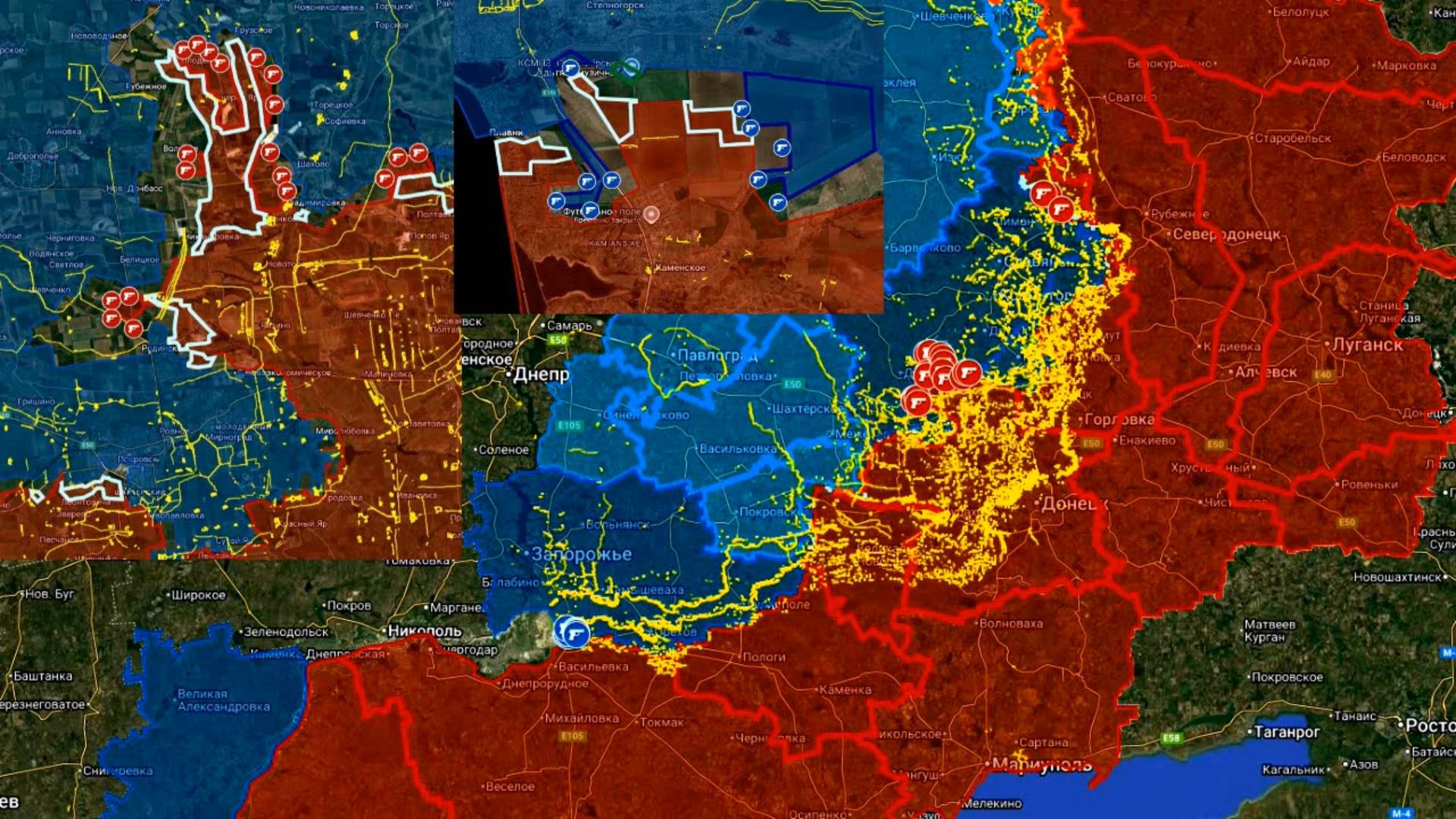 14.08.2025 Карта боевых действий. Прорыв фронта на 20 километров. Атака противника на Каменское