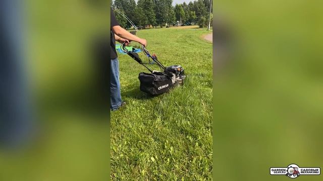 Газонокосилка бензиновая Caiman Ferro 47CVE с вариатором и электростартером в работе. Тест драйв смотреть онлайн