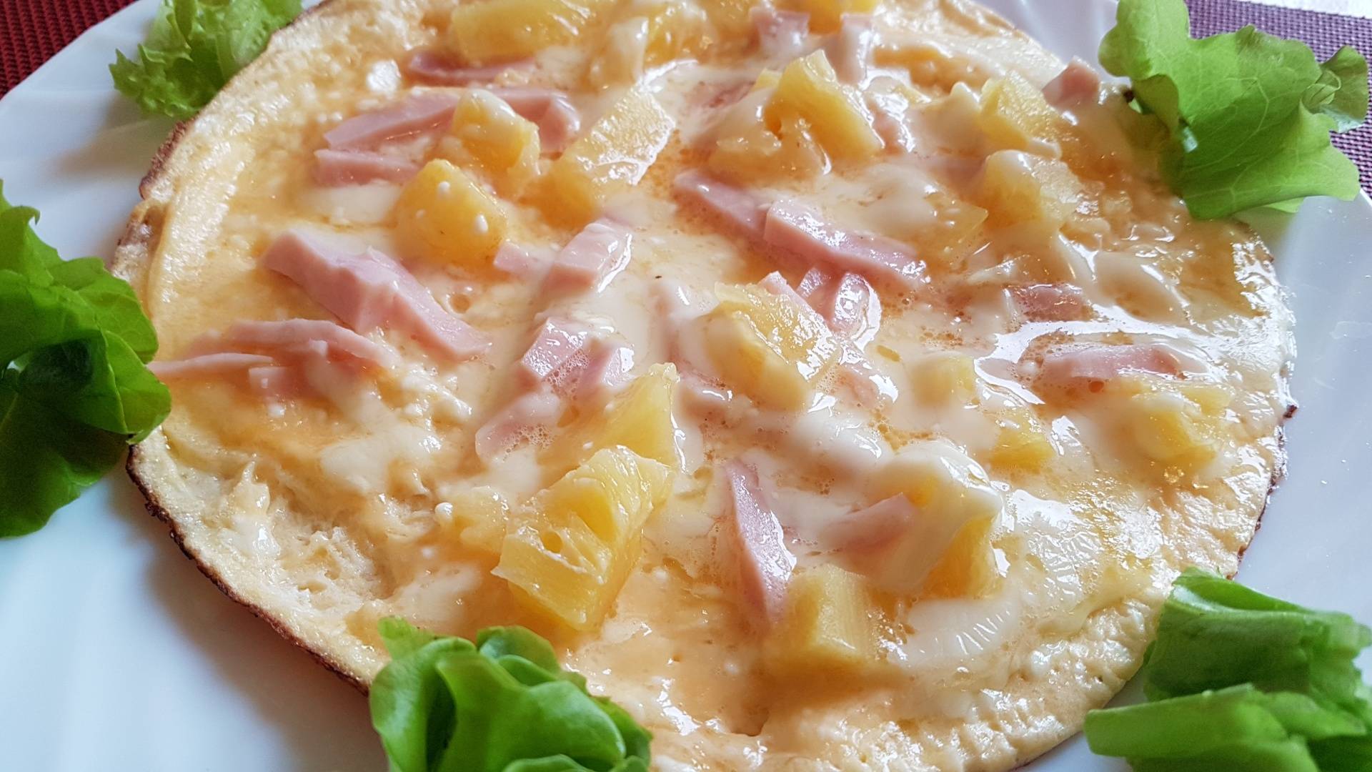 Омлет  с творогом, сыром и ананасами смотреть онлайн