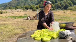 Консервируем перец и баклажаны на зиму! Азербайджанская Кухня Деревенская Кухня  Рецепты
