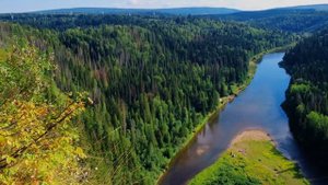 Река Усва. Усьвинские столбы. Пермский край