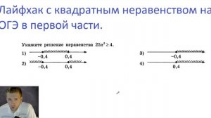 Как решить квадратное неравенство ОГЭ в первой части? / Разбор квадратных неравенств по математике