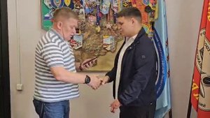 Награждение медалью "Защитника Отечества"