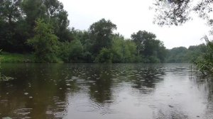 Дождь на реке.