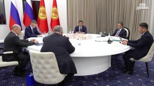 🇷🇺🇰🇬Президент Киргизии Садыром Жапаровов с Михаилом Мишустиным, 14 августа 2025 года