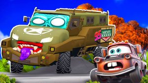 🤖🤪МОЛНИЯ МАКВИН И ЕГО ДРУЗЬЯ ПРОТИВ ОГРОМНОГО ГРУЗОВИКА ЗОМБИ🤖🤪