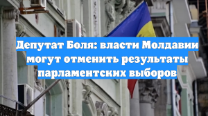 Депутат Боля: власти Молдавии могут отменить результаты парламентских выборов