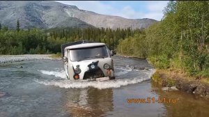 Хибины (Hibiny) Выезд с полигональных озёрр через брод.